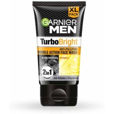 GARNIER MEN TURBO BRIGHT DOUBLE ACTION FACE WASH